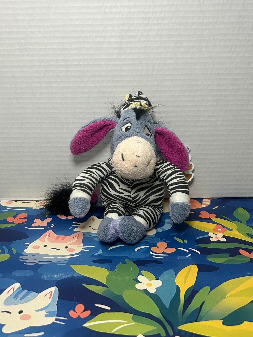 Disney Winnie the Pooh Eeyore Zebra PJs Bean Bag Plush Stuffed Animal Toy Doll